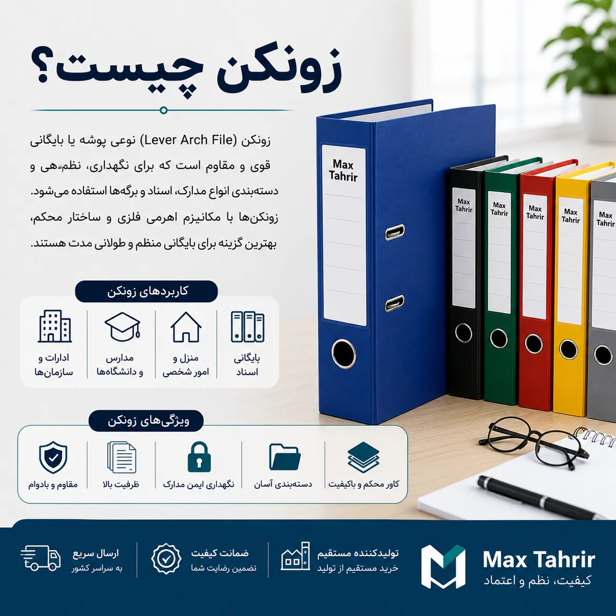 تصویر معرفی زونکن و کاربرد آن برای بایگانی اسناد و مدارک